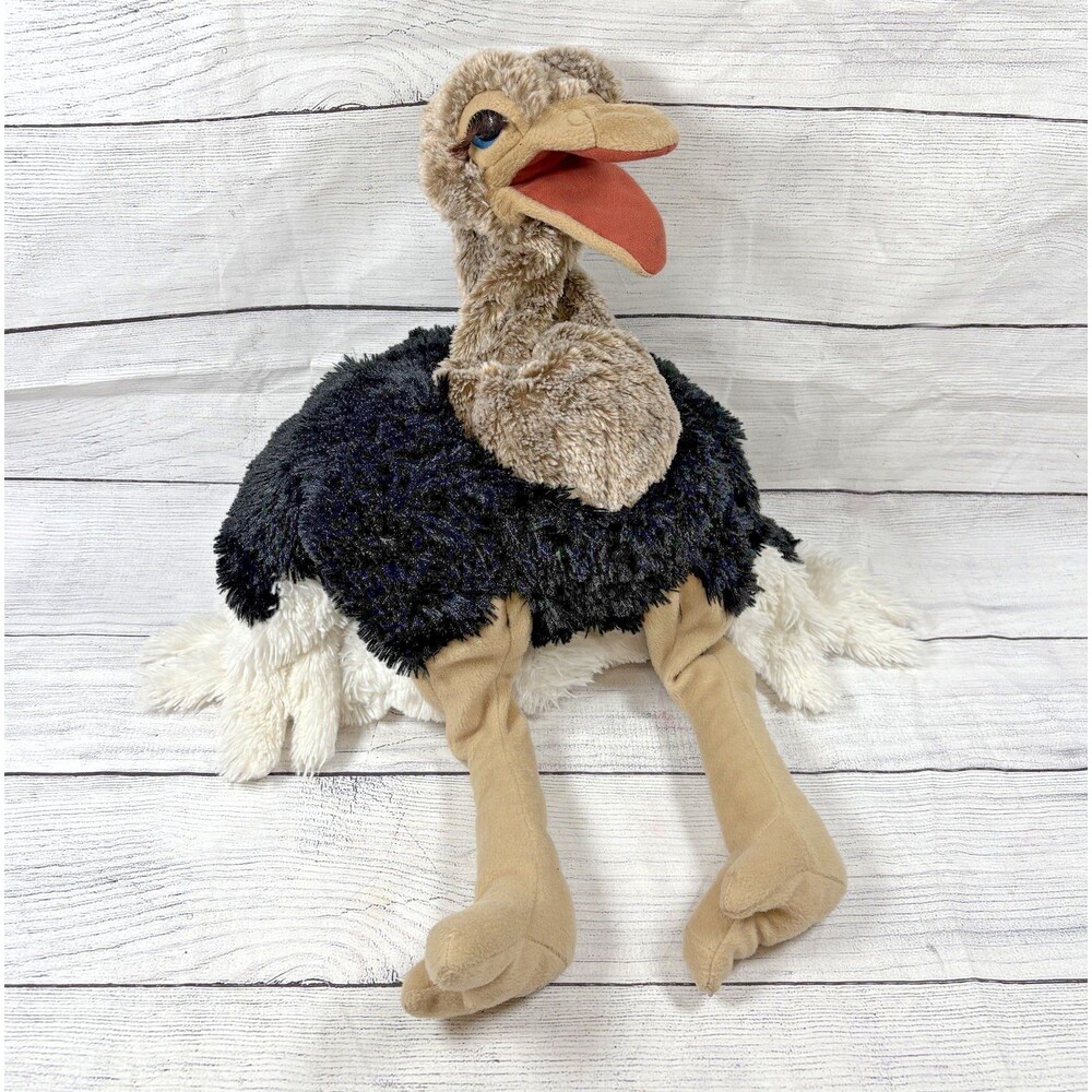 Folkmanis Ostrich Hand Puppet Full Body Plush Realistic Collectors Toy Large 22"
